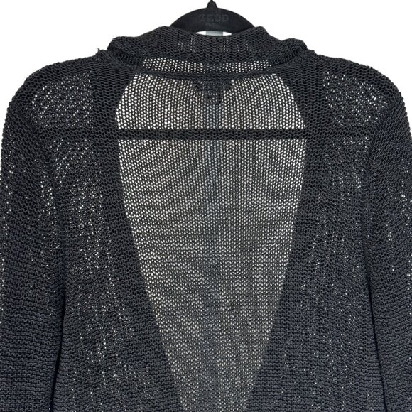 Ann Taylor Black knit single button blazer style sweater Size M - Picture 7 of 11